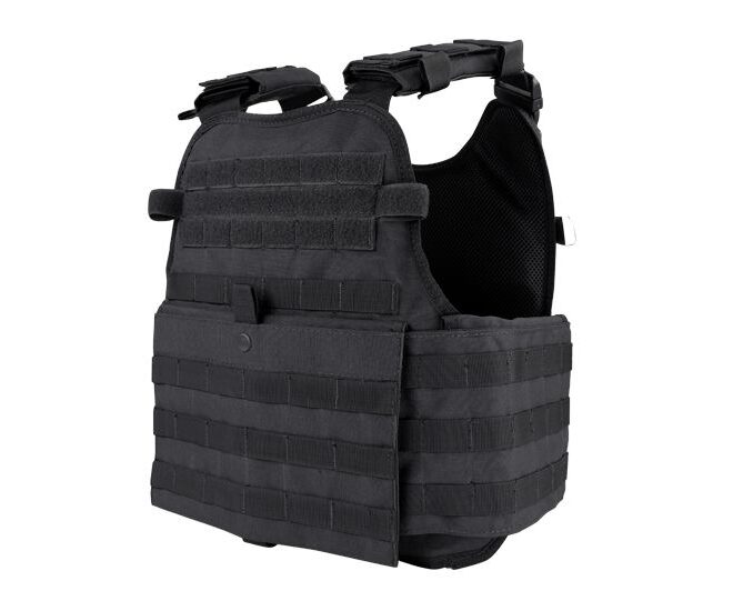 black armor plate carrier vest