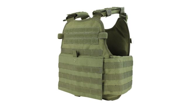 Green armor plate carrier vest
